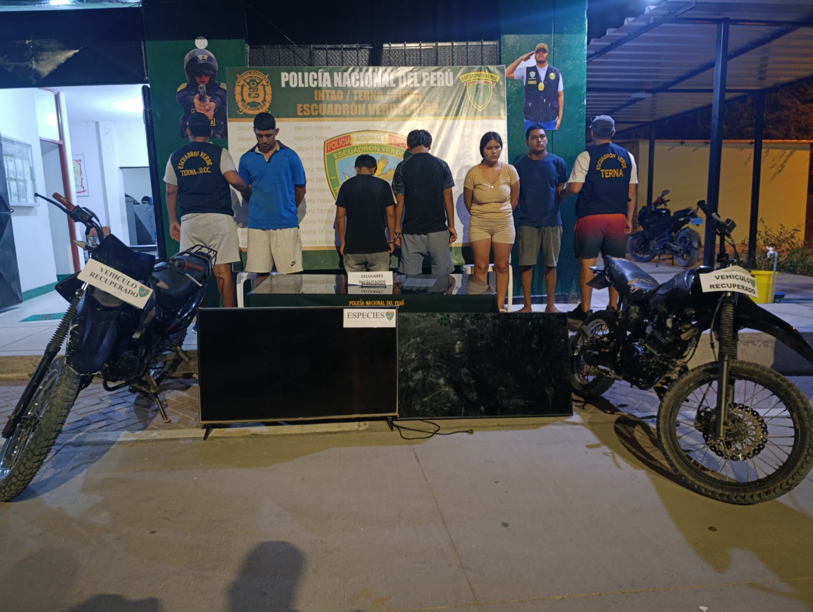 Integrantes de la banda Los Charlis del Norte capturados por la policía en Piura.